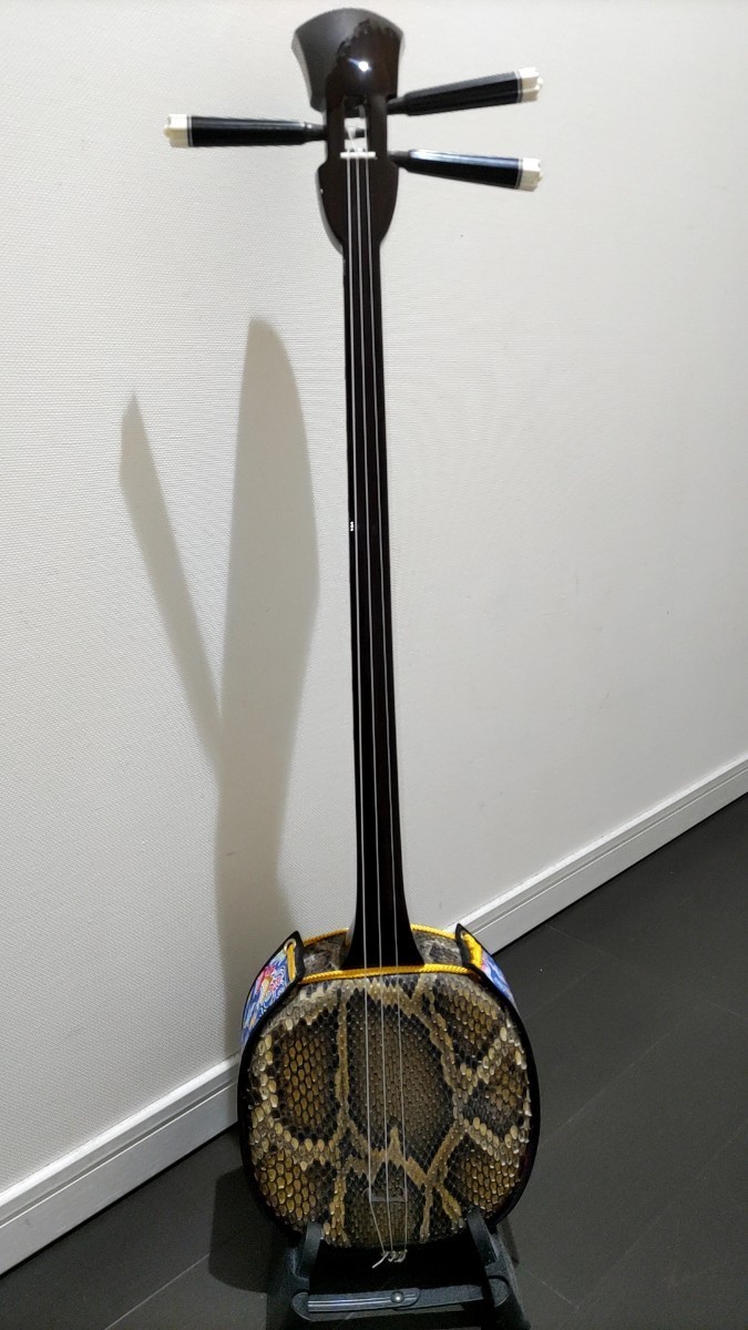 三線 本皮強化張り 