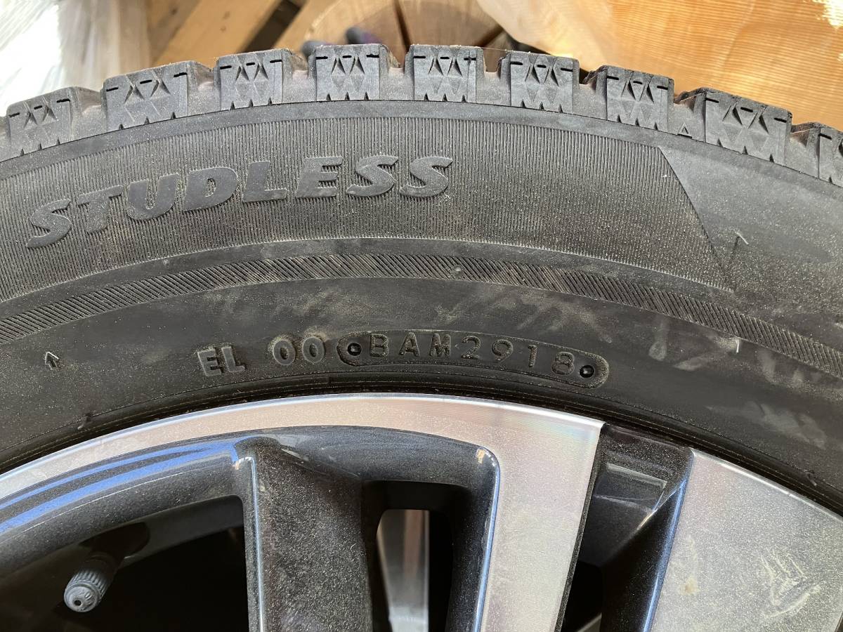 現行プジョー3008 純正ホイール7.5J BSスタッドレス付 225/55R18 4本 