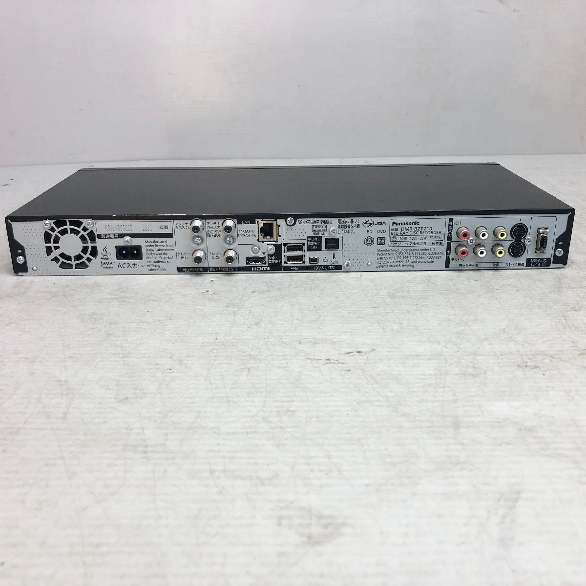 △【ジャンク品 通電OK】Panasonic パナソニック ブルーレイディスク