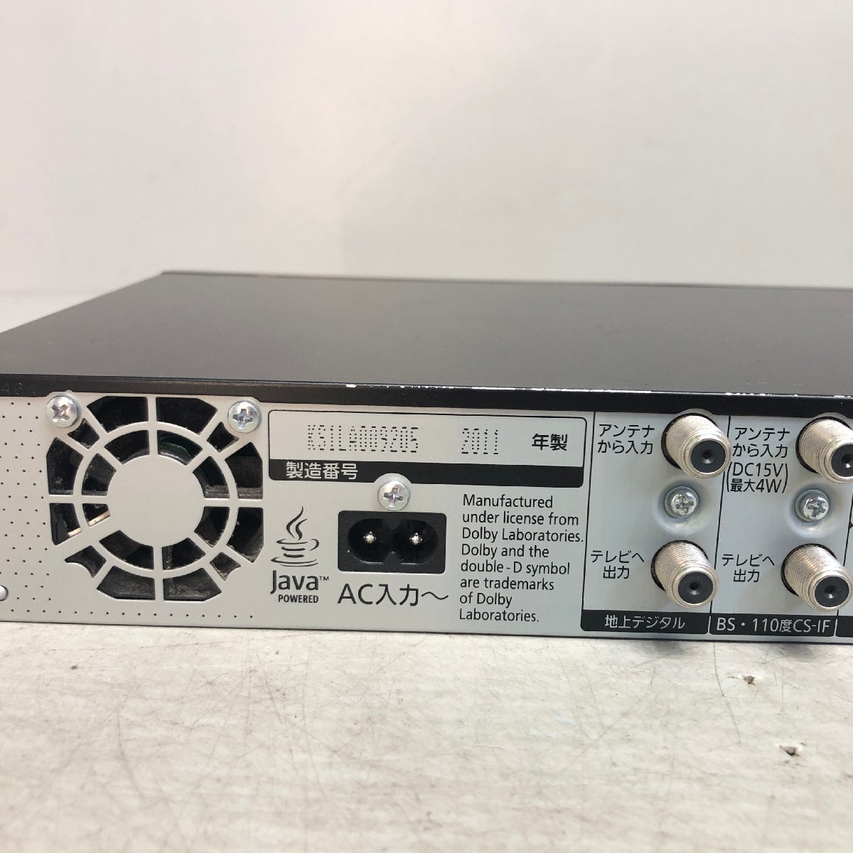 △【ジャンク品 通電OK】Panasonic パナソニック ブルーレイディスク