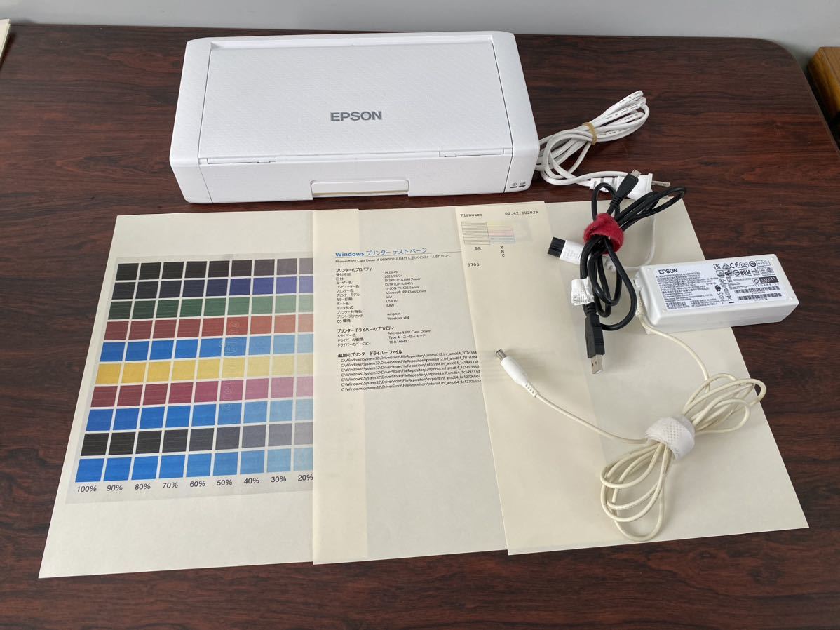 A1590) EPSON PX-S06W A4モバイルプリンター 5706枚印刷