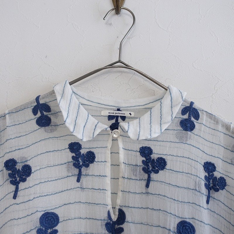 定価5.8万】ミナペルホネン mina perhonen *bonheur コットン刺繍 