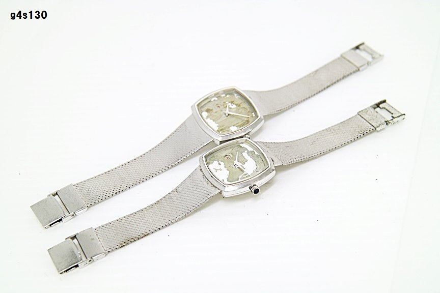 ◯佐川60サイズ G4s130 RADO Silver 腕時計 2点 文字盤欠損 手巻き 稼働/不動 