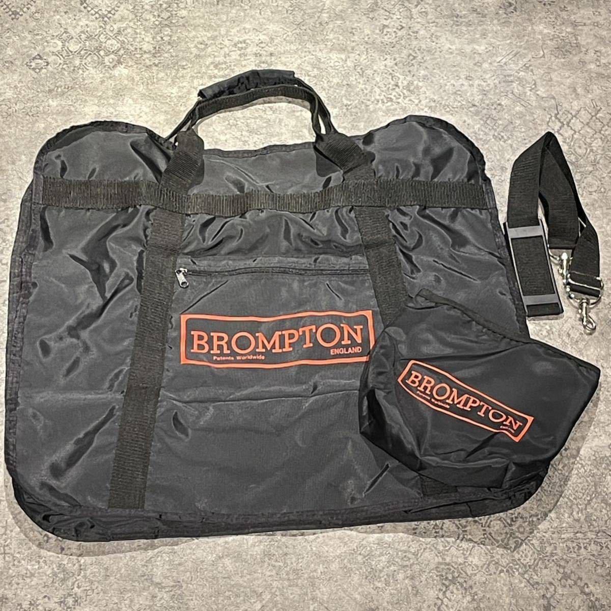 希少! ブロンプトン 純正 旧 オレンジロゴ 輪行袋 ( BROMPTON MK2 MK3 14-16インチ 小径車用 輪行バッグ 折り畳み自転車 ミニベロ
