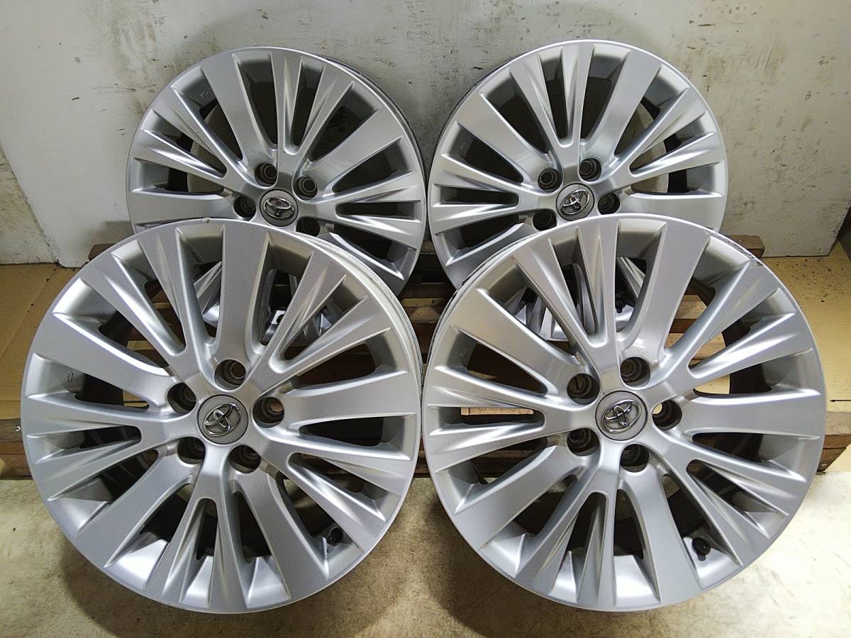 ＃18-268 トヨタ 純正品アルミホイール 18x7.5J 5穴114.3 ET45 良品大特価 中古売切り4本SET