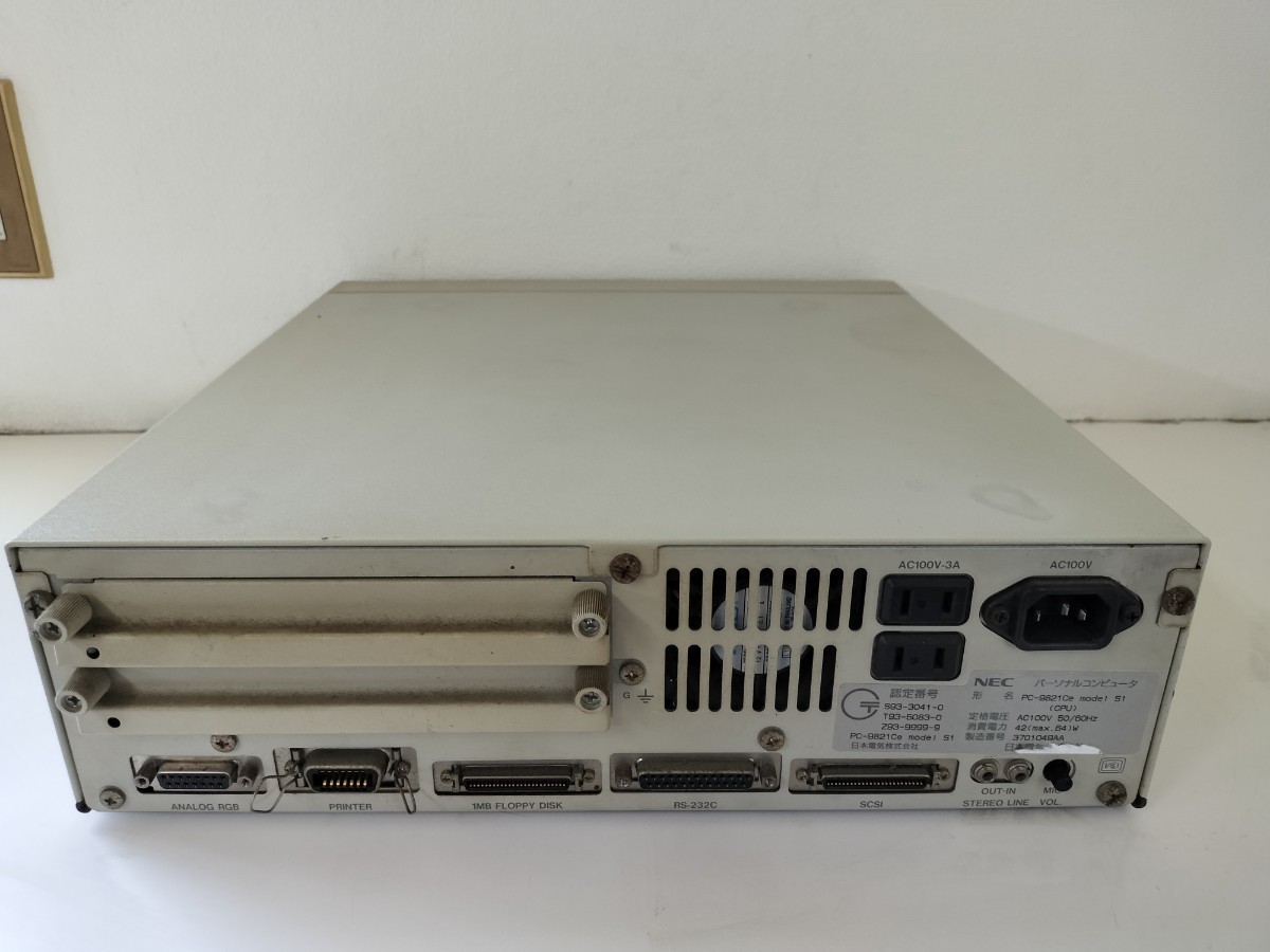 NEC PC-9821Ce modelS1 本体 モニター メカニカルキーボード 通電確認 