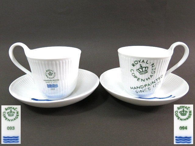  S835 ロイヤル コペンハーゲン カップ＆ソーサー 2客(ロイヤルコペンハーゲン)｜売買されたオークション情報、yahooの商品情報をアーカイブ公開 - オークファン ロイヤルコペンハーゲン