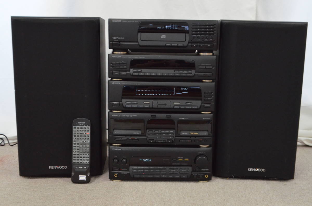 B KENWOOD ケンウッド DP-950 T-85 GE-850 X-85 A-85 S-9L スピーカー アンプ チューナー イコライザー CDデッキ カセットデッキ 7点セット