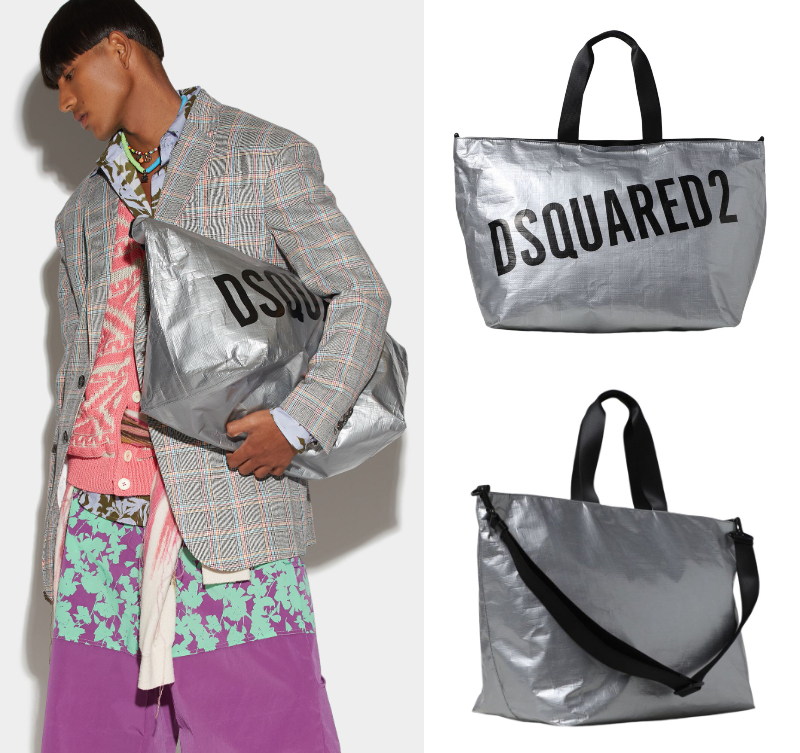 定価53900円◇23SS◇DSQUARED2◇ロゴプリント 2WAY ボストンバッグ 