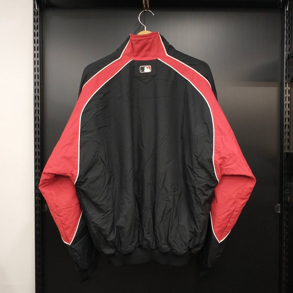 MAJESTIC AUTHENTIC COLLECTION MLB CINCINNATI REDS シンシナティレッズ オーセンティック ナイロンフリース M ブラック/レッド