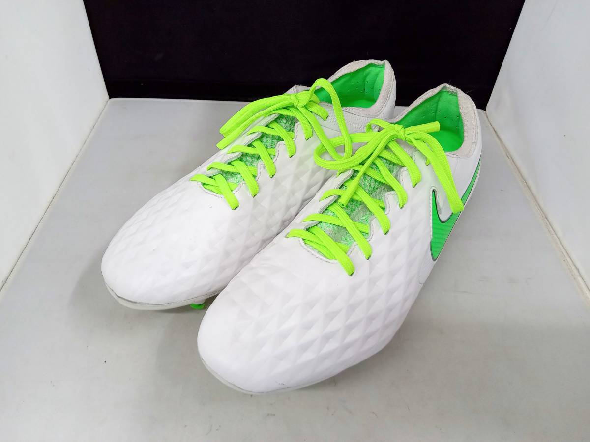 Nike TIEMPO サッカーシューズ ホワイト/グリーン（NIKE ナイキ 