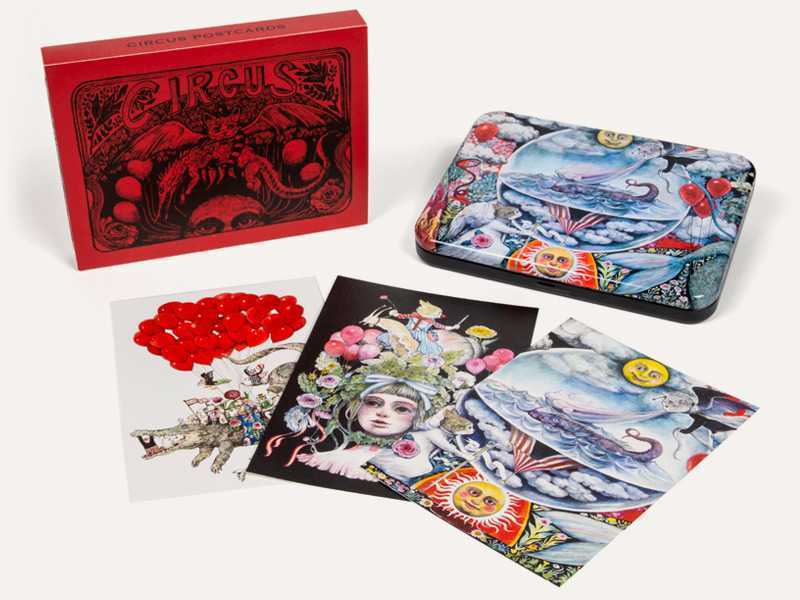 新品送込◇ヒグチユウコ展 CIRCUS 缶入り ポストカードセット◇個展 