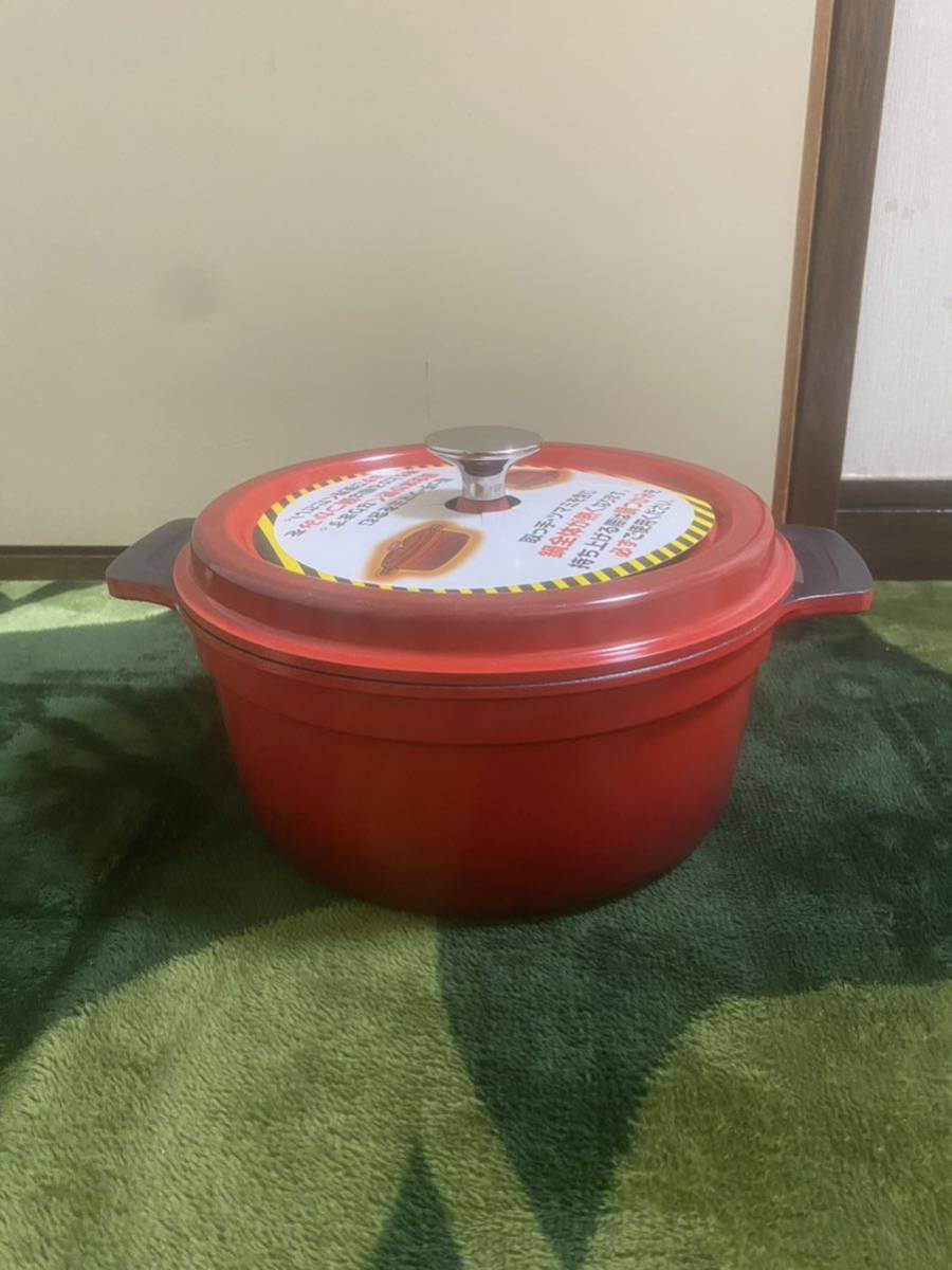 大人気　Bellfina 両手鍋 レッド ベルフィーナ 無水鍋 22cm 3.2リットル 赤 レッド Bellfina ベル