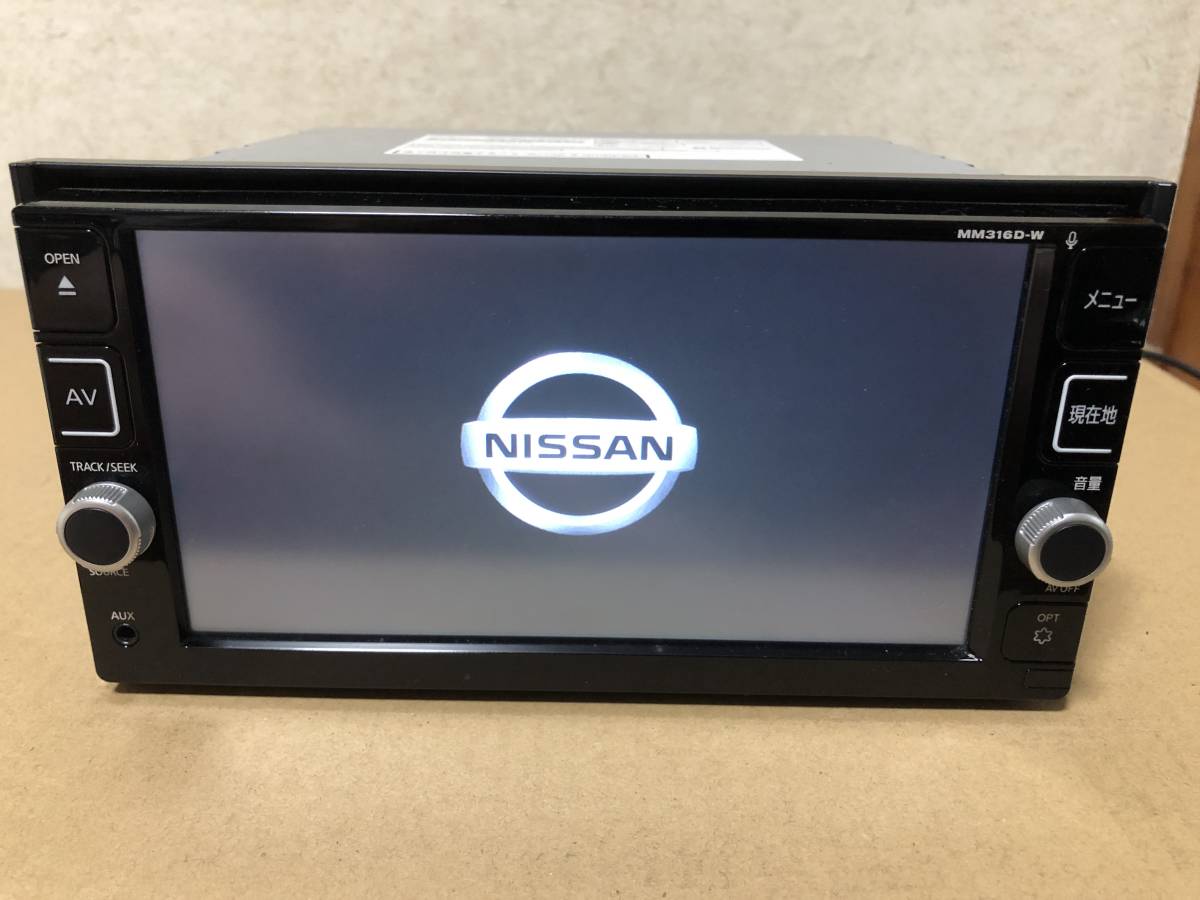 地図データ2019年 MM316D-W 日産純正 SDナビ 地デジフルセグTV/CD/DVD 