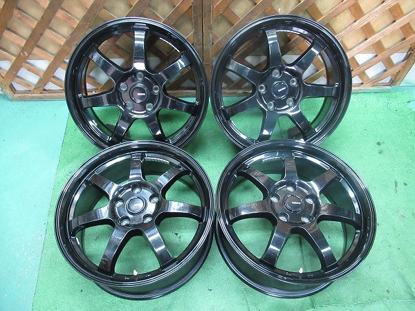 【R926】G-SPEED G-03 アルミホイール 4本!! 7J +48 PCD114.3-5H