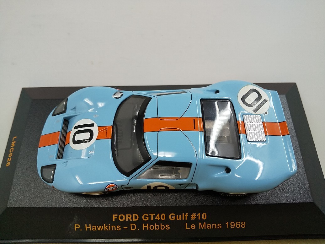 □ ixo modelsイクソ LMC026 1/43 FORD GT40 Gulf #10 P.Hawkinks-D