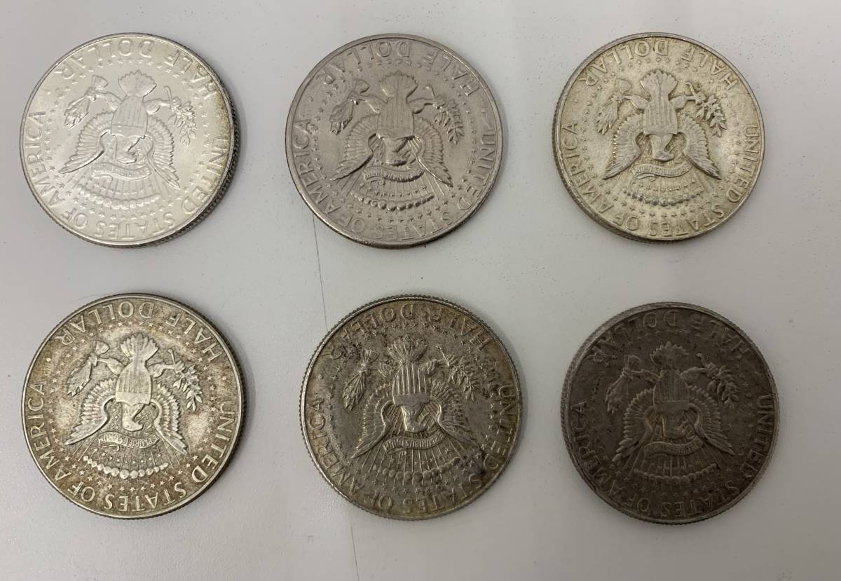 ☆ケネディ銀貨おまとめ6枚☆ アメリカ ケネディ ハーフダラー 1/2ドル