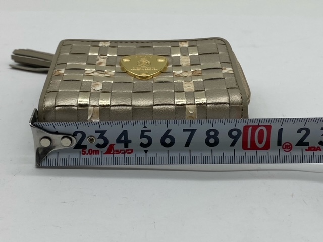 【未使用品】【希少品】ATAO アタオワルツ ルーク ミニ財布 三つ折り財布 ATAO／アタオ ワルツルーク L字ファスナー 三つ折り 編み込み ミニ財布