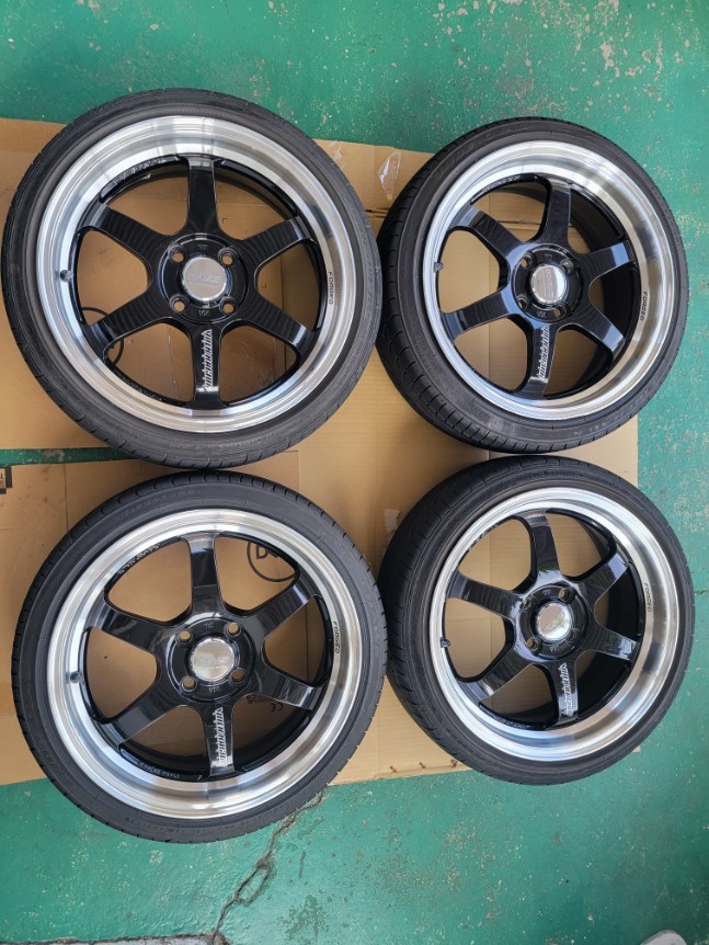 RAYS VOLK Racing TE37 KCR 16インチ×6J ＋42 PCD100 165/45 4本 