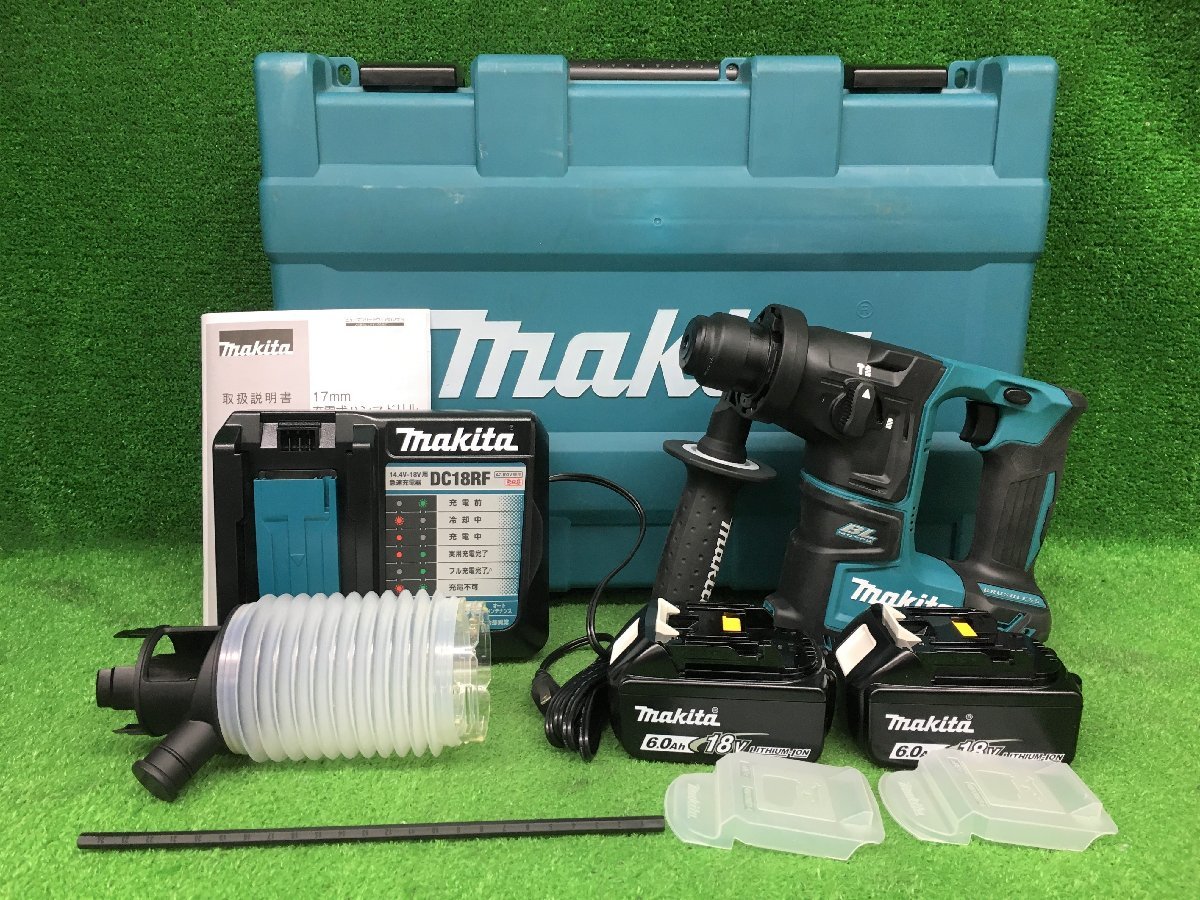 未使用品 makita マキタ 18V 6.0Ah 17mm 充電式ハンマドリル HR171DRGX 充電器+バッテリ2個付