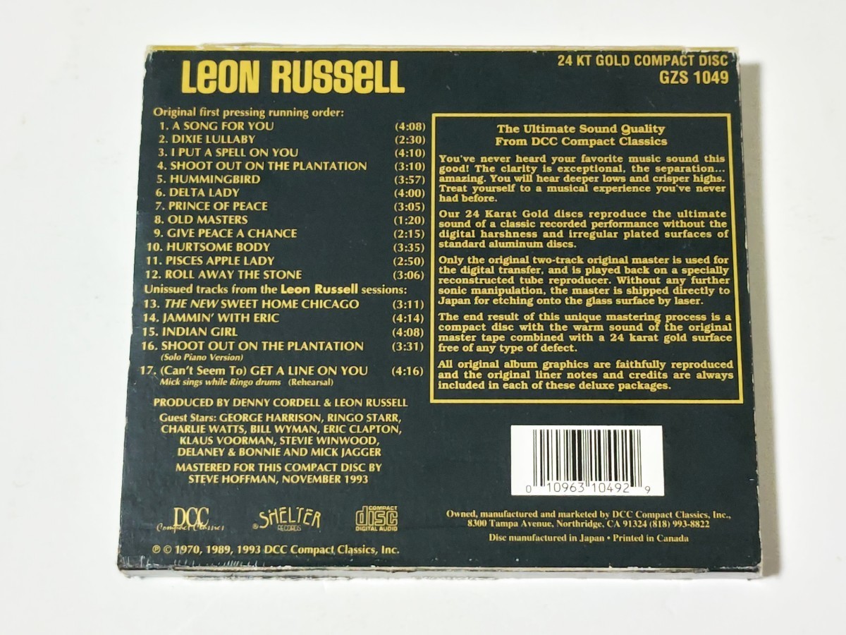 旧規格 DCC ゴールドCD LEON/RUSSELL (GZS-1049) 24K-GOLD CD(L)｜売買