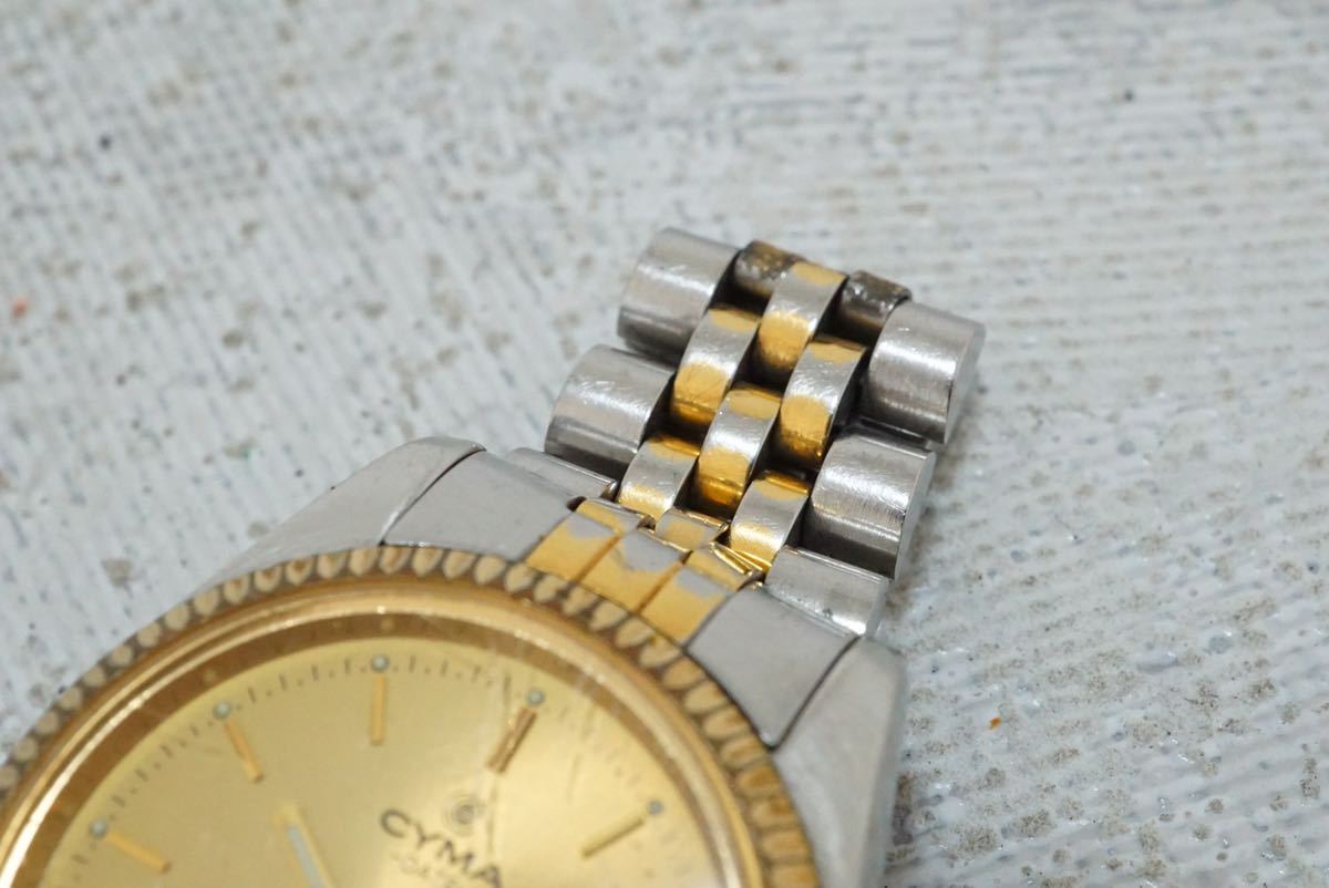 G567 CYMA/シーマ DATE デイトジャスト メンズ 腕時計 QUARTZ/クォーツ 