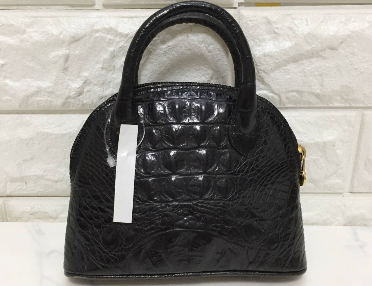 no14852 ALEDA FIRENZE イタリア製 本革 レザー クロコダイル ハンド 