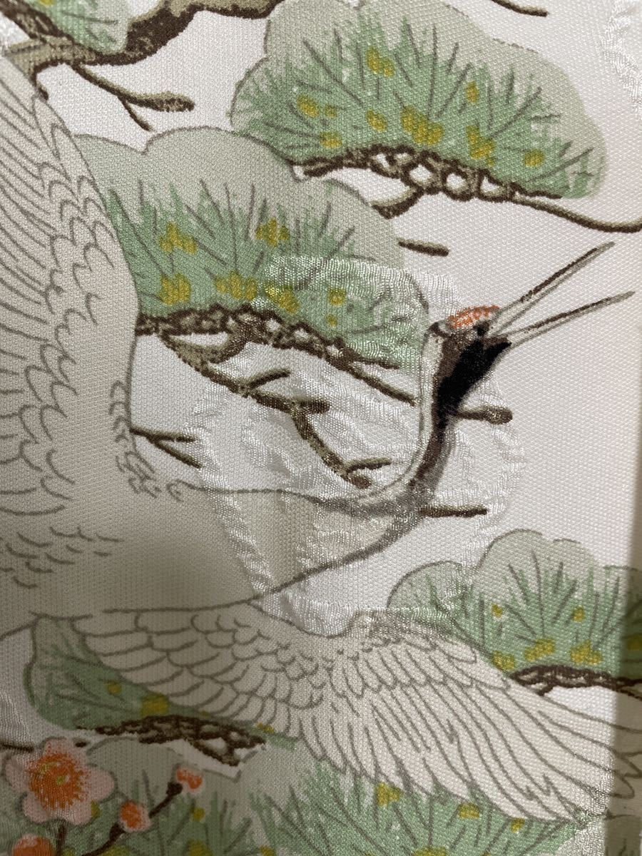 ◇美品◇梵殷 和柄シャツ 富士山 桜 鶴 オープンカラー 絹100