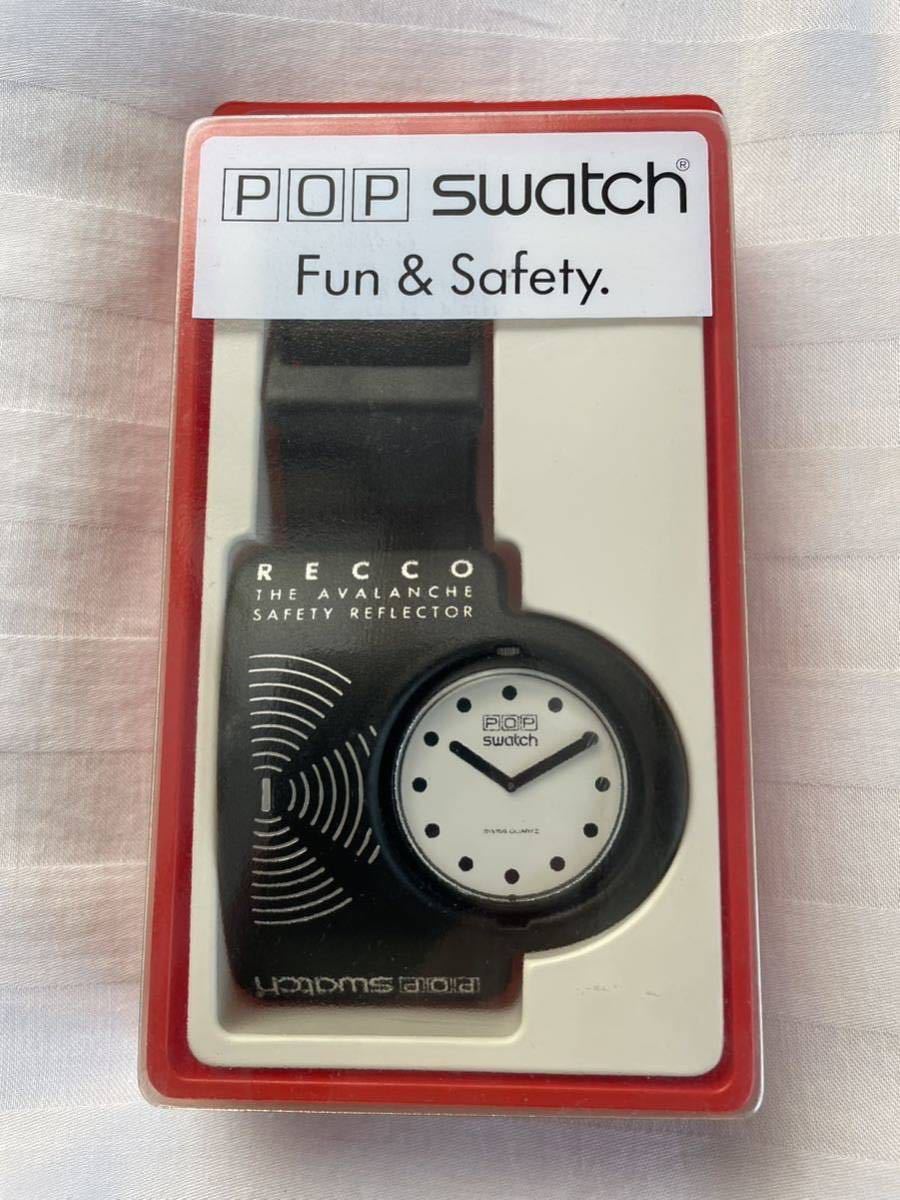 swatch 1987年 スウォッチ ポップレコ POPRECCO JET-BLACK 美品(SWATCH 