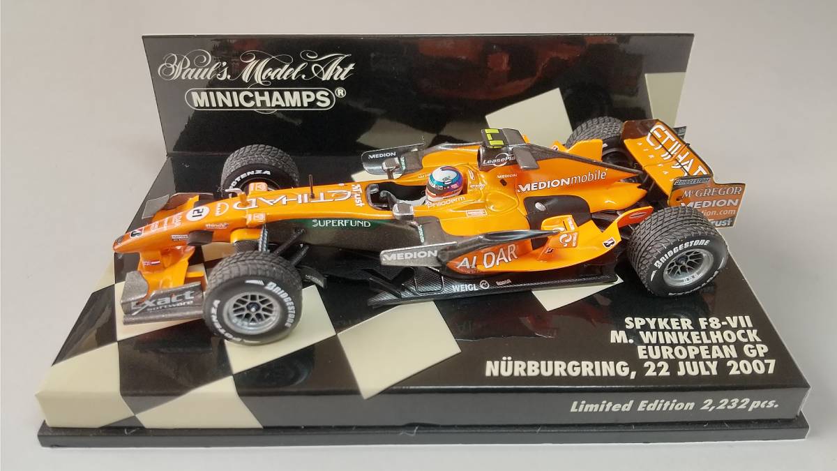 ミニチャンプス 1/43 スパイカー F8-VⅡ ドイツGP M.ウィンケルホック