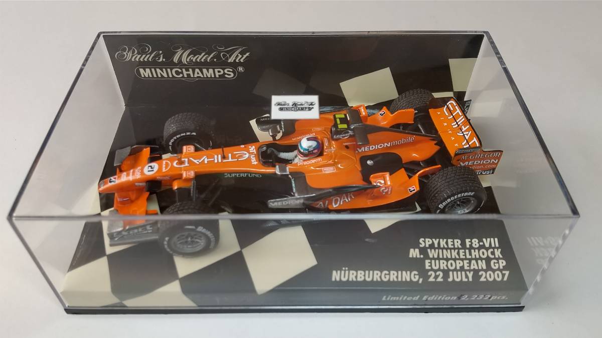 ミニチャンプス 1/43 スパイカー F8-VⅡ ドイツGP M.ウィンケルホック