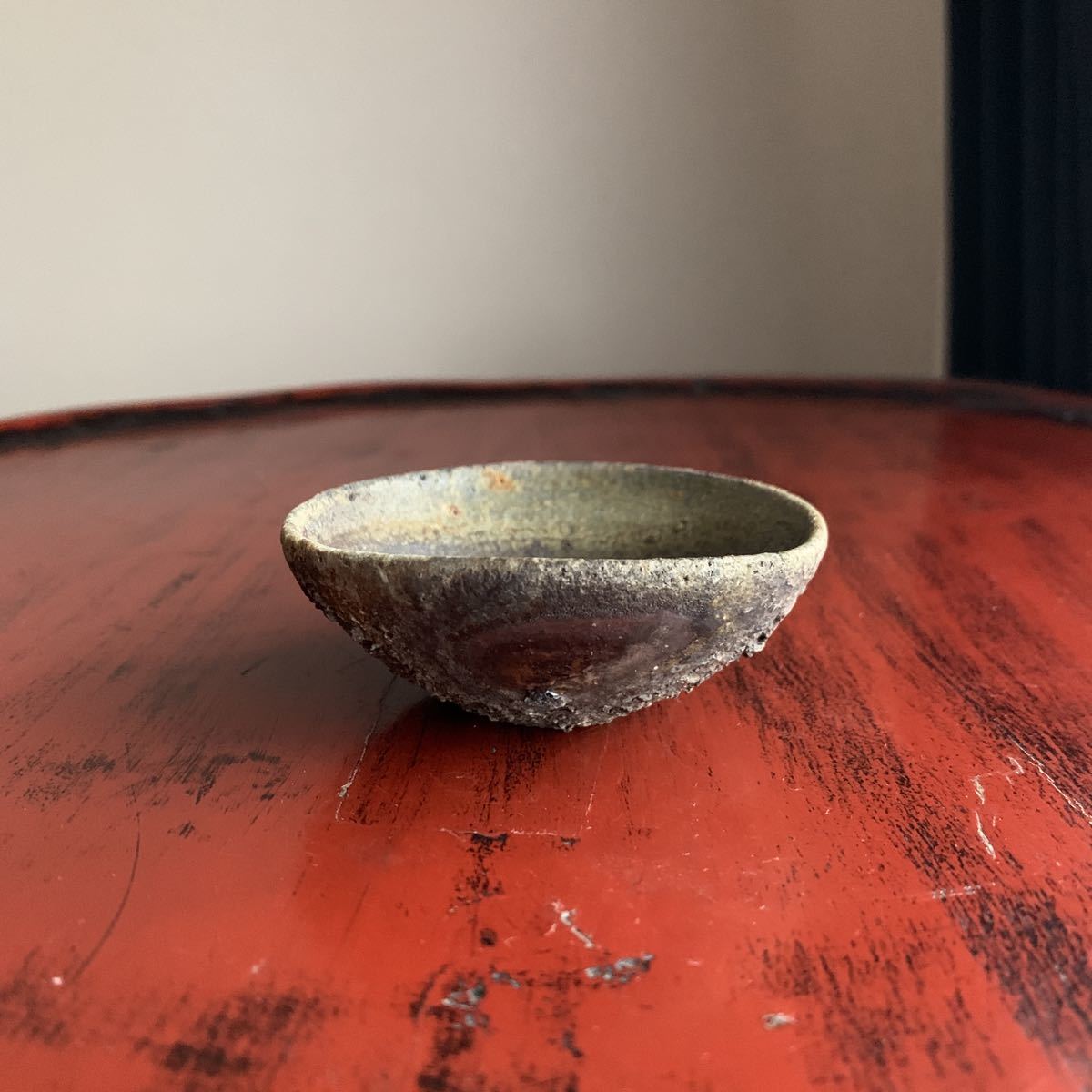 人気作家☆中里隆☆唐津南蛮麦酒器B☆緋色 人気作家☆中里隆☆唐津南蛮