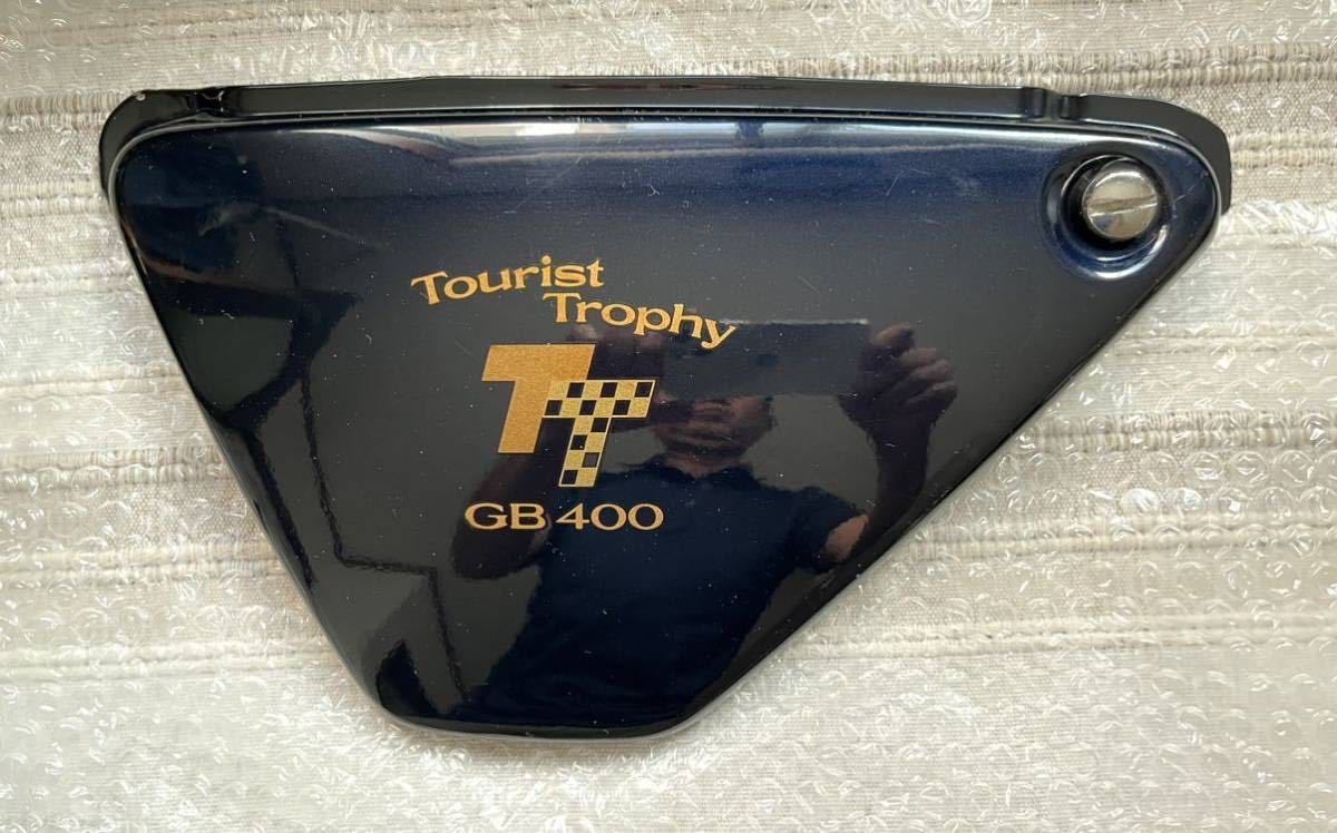 ホンダ GB400TTサイドカバー左 キャンディーセレナーデブルーU 当時物 