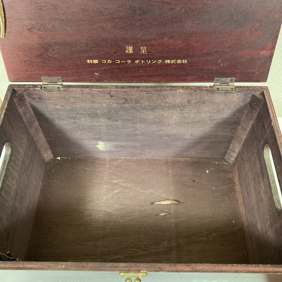 利根コカコーラ 20周年 記念ボトル用木箱 cocacola wood box 20th 