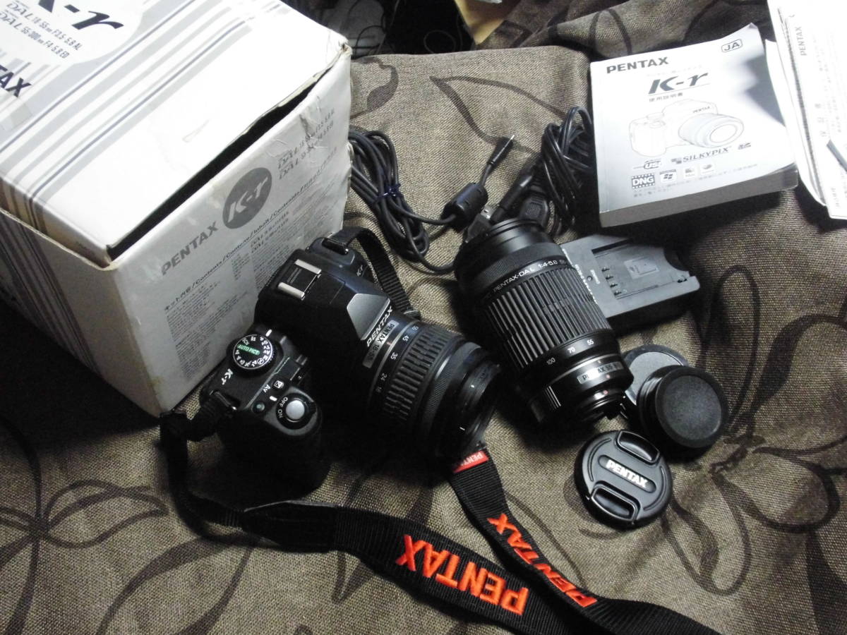 美品 PENTAX K-r 一眼レフ レンズキット 箱、取説 動作確認済 PENTAX K-r