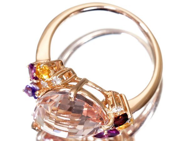 1円～【ジュエリー極】超希少宝石！大粒良質天然モルガナイト5.62ct＆ 