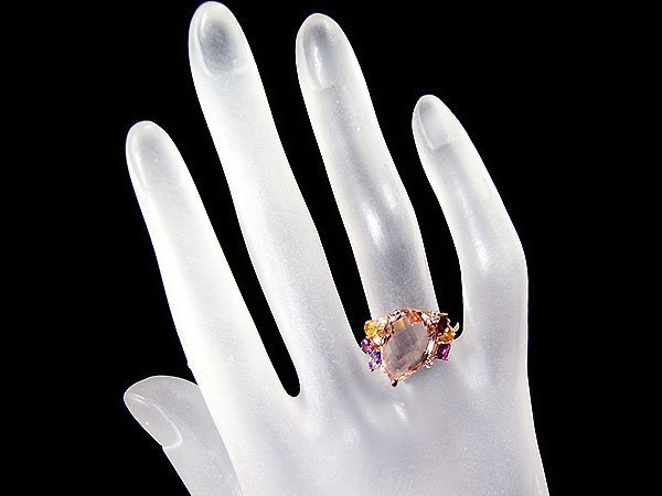 1円～【ジュエリー極】超希少宝石！大粒良質天然モルガナイト5.62ct＆ 