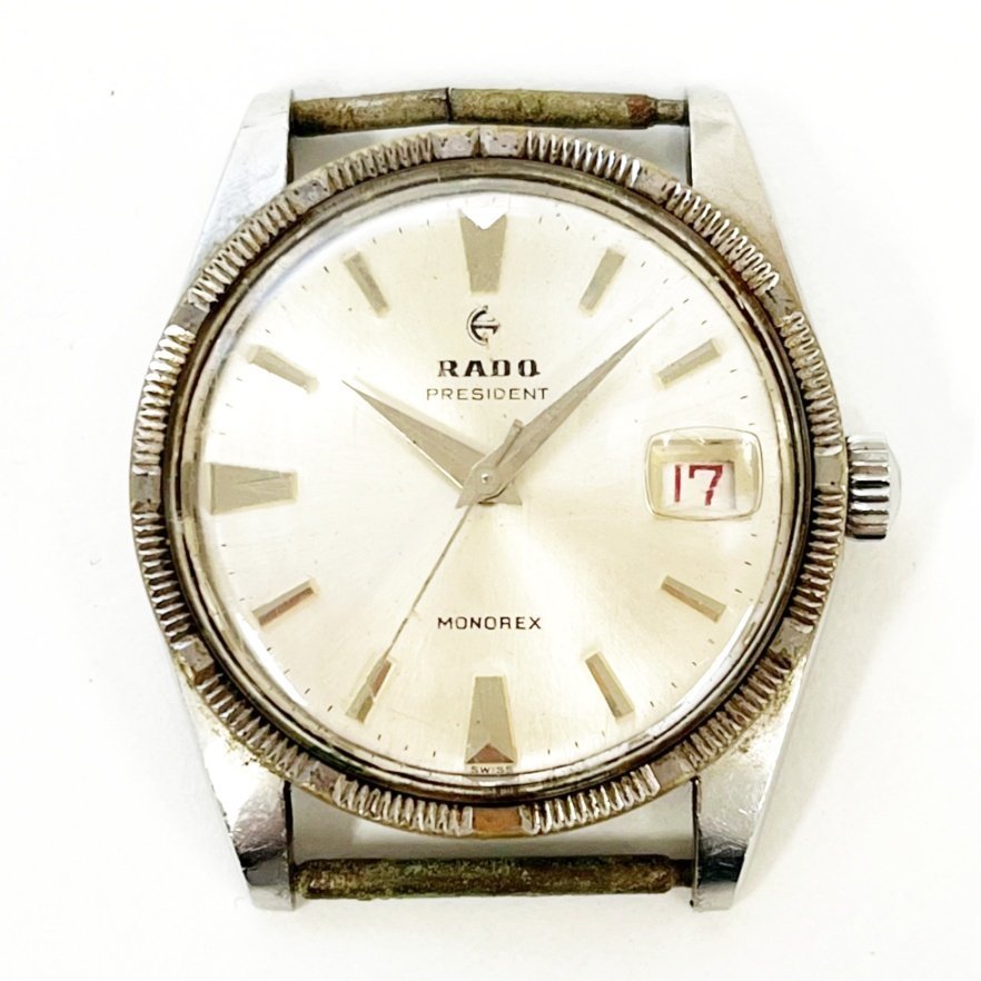☆希少 アンティーク ラドー 旧ロゴ RADO 17石 手巻き つらい メンズ時計