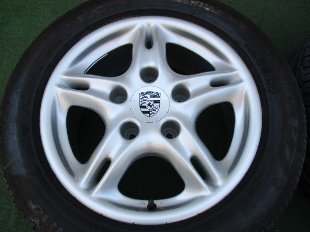 PORSCHE ポルシェ 純正 ボクスター 996 986 ホイールタイヤ 4本 5H-130 