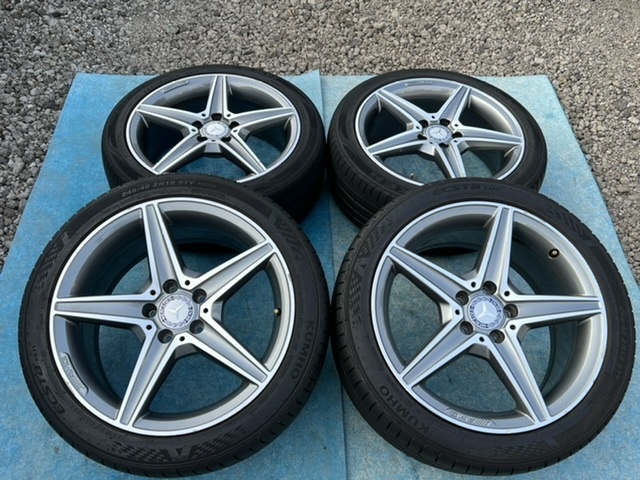 ホイール付タイヤ4本セット メルセデスベンツ W205 Cクラス AMG純正5 