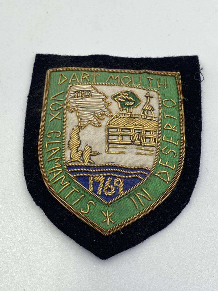 ダートマス大学　DARTMOUTH エンブレム　ワッペン　ビンテージ　刺繍
