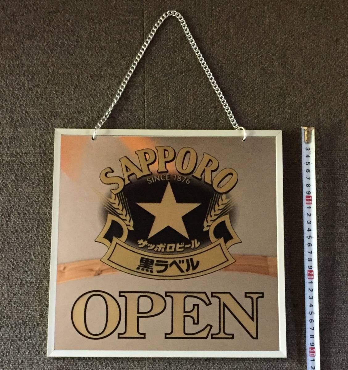 希少 サッポロ ビール ビンテージ パブミラー 壁掛け 看板 鏡 アクリル 