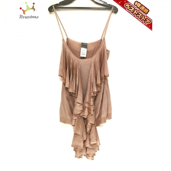 トマソステファネリ Tomaso Stefanelli ノースリーブカットソー サイズ40 M - ピンクベージュ レディース クルーネック 美品 トップス