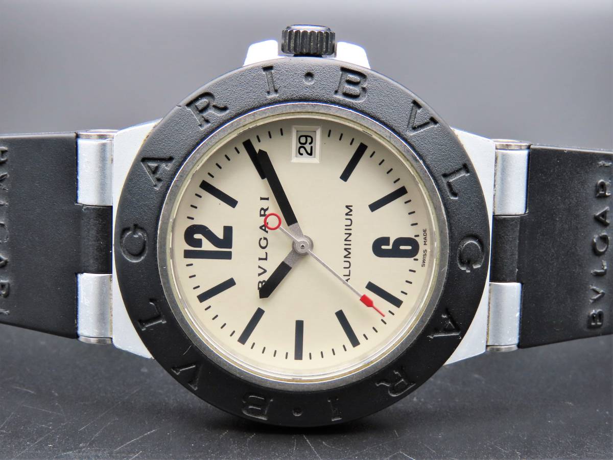 1円～! 稼動品☆正規品 BVLGARI ブルガリ AL38TA アルミニウム 自動