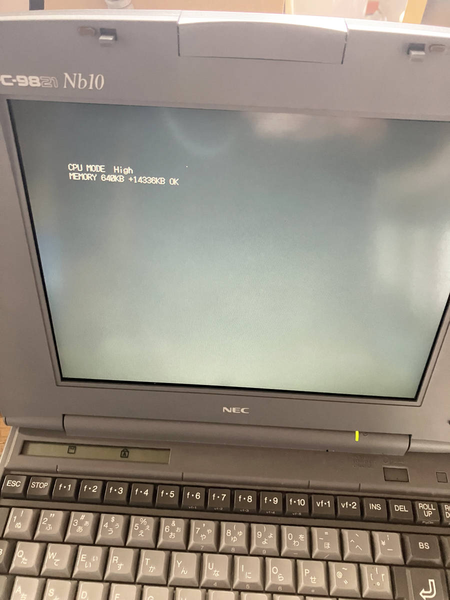 NEC 98note Lavie ノートパソコン PC-9821 Nb10/S8 本体 通電確認 BIOS