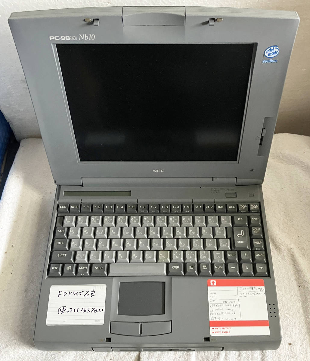 NEC 98note Lavie ノートパソコン PC-9821 Nb10/S8 本体 通電確認 BIOS