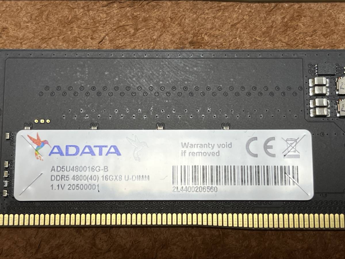 MSI ADATA DDR5 4800Mhz PC5-38400 32GB 16GB×2 DDR5メモリ(DIMM 