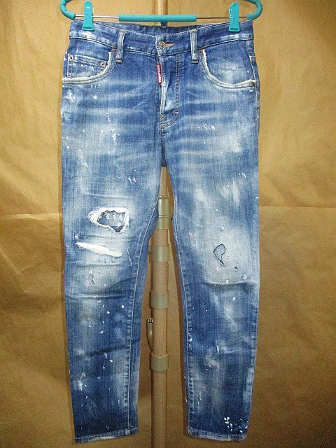 ディースクエアード DSQUARED2　18SS Skater Jean ストレッチ　リペア加工　デニム　42