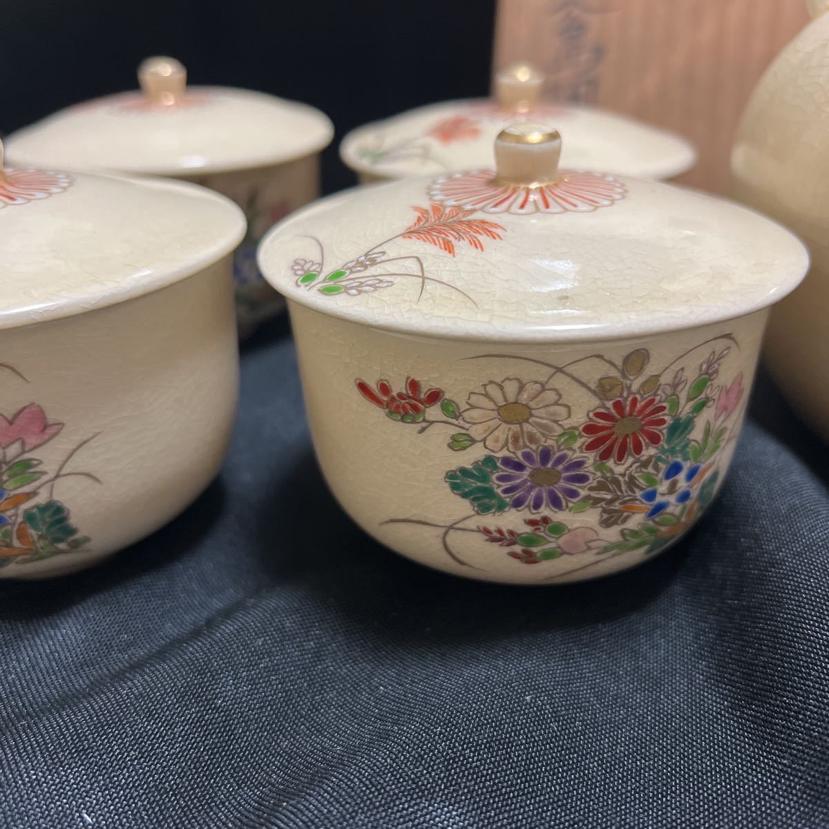 薩摩焼 茶器セット 共箱 保管品 湯呑 急須 陶器 焼物(薩摩)｜売買され