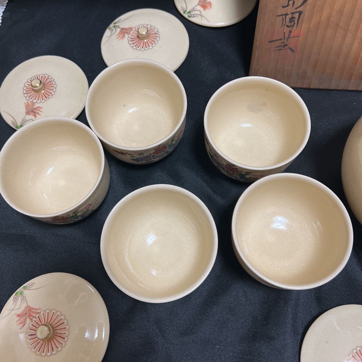 薩摩焼 茶器セット 共箱 保管品 湯呑 急須 陶器 焼物(薩摩)｜売買され